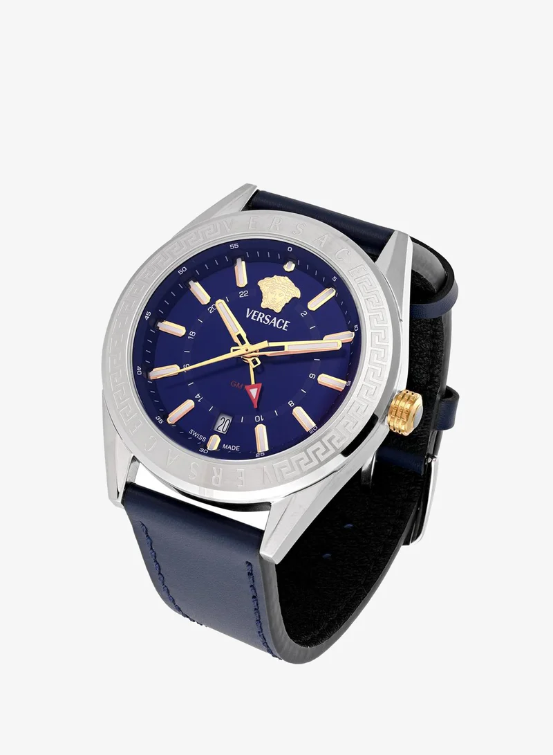 فيرزاتشي V-Code GMT Quartz Blue Dial Watch