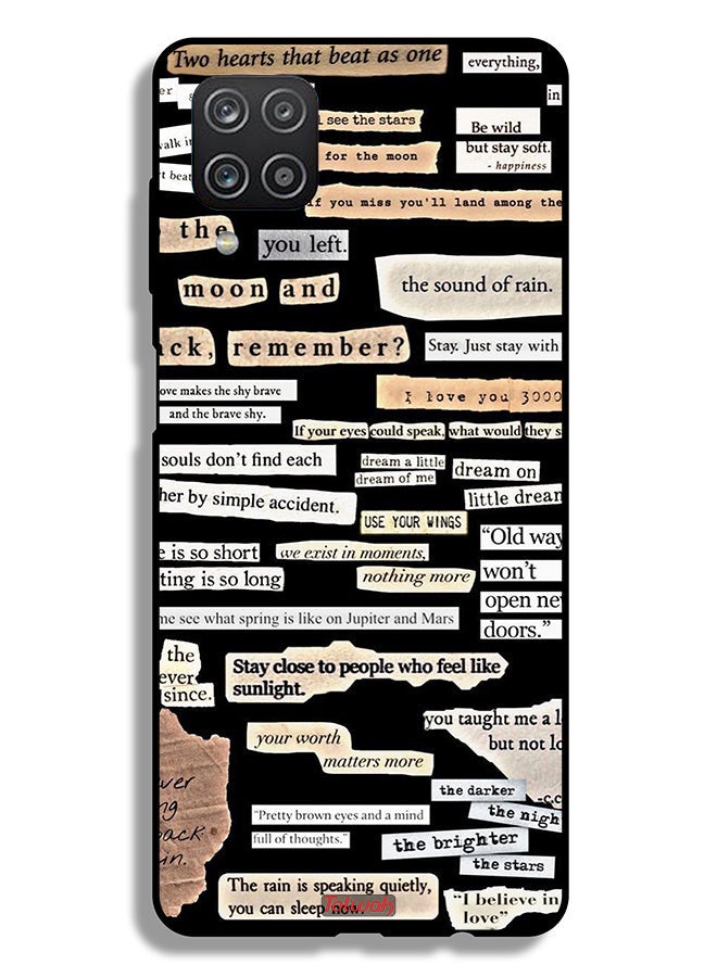 Tolwak Samsung Galaxy M12 Protective Case Cover Quotes Stickers - Image 1