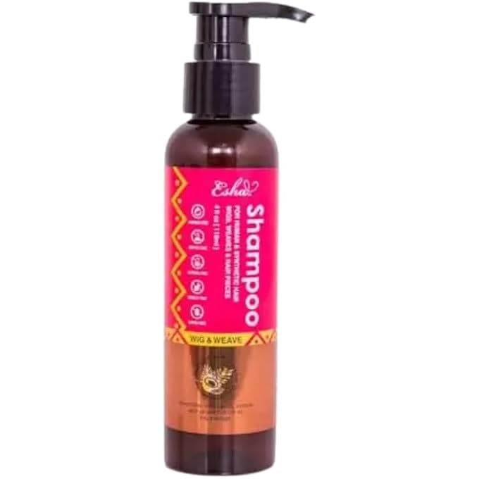 ESHA Wig & Weave Revitalizing Shampoo Human Hair & Synthetic Wigs, Weaves, Extensions & Braids I Coconut Oil Infused, Sulfate-Free I Restores Moisture & Shine, 12 fl oz - Image 1