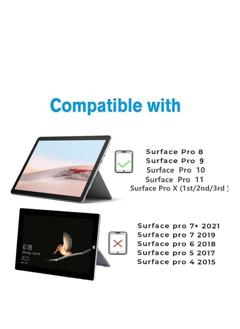 Bluetooth Keyboard for Microsoft Surface Pro 11/Pro 10 2024/Pro 9/Pro 8/Pro X 13 Inch, Wireless Touch Trackpad Thin Keyboard, Detachable with Pen Holder