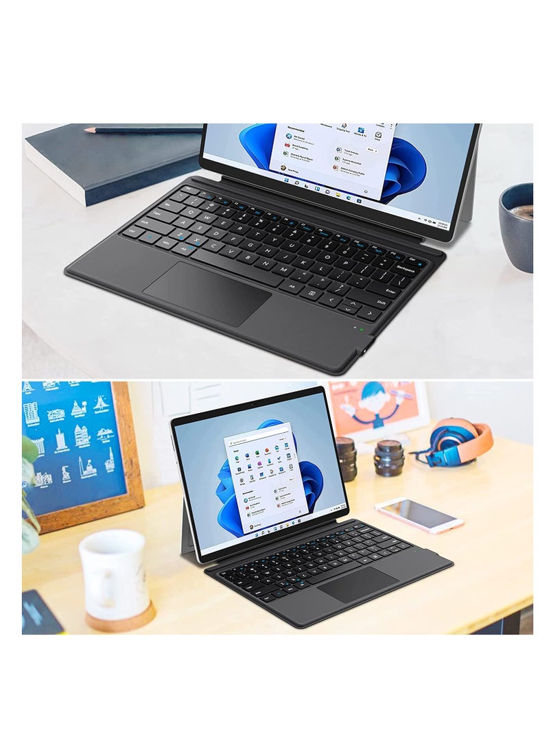 Bluetooth Keyboard for Microsoft Surface Pro 11/Pro 10 2024/Pro 9/Pro 8/Pro X 13 Inch, Wireless Touch Trackpad Thin Keyboard, Detachable with Pen Holder