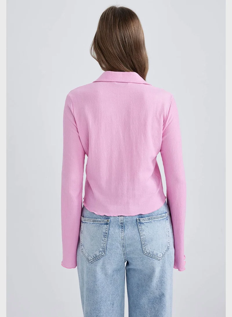 DeFacto Fitted Long Sleeve Shirt