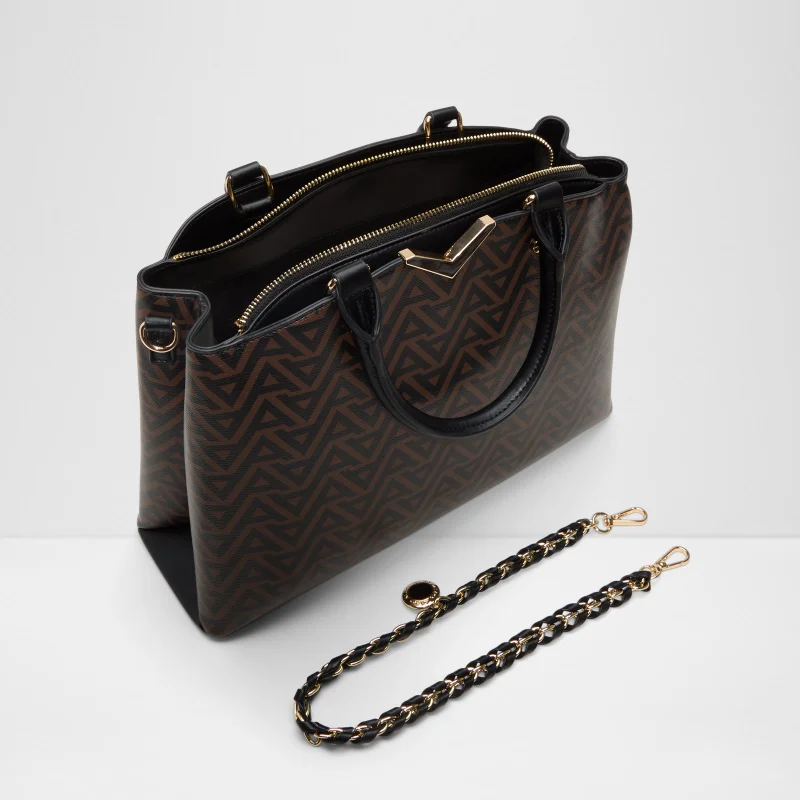Aldo  VIVIANA Monogram Patterned Satchel Bag for Women | Best Price UAE