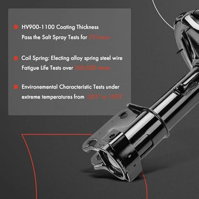 أ-بريميوم مجموعة كاملة للدعامة الأمامية ونابض لولبي متوافقة مع ميتسوبيشي إكليبس 2000-2005، طقم من قطعتين - Image 5