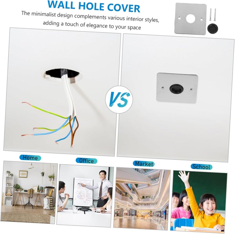 POPETPOP Sturdy Metal Blind Socket Cover Wall Cover Ceiling Blank-up Easy Install Jumbo Outlet - Image 3