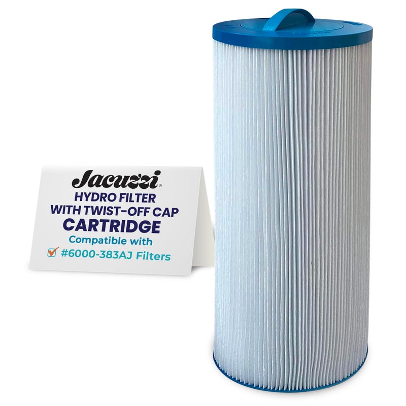 Jacuzzi ProClear 6000-383AJ Hot Tub Replacement Filter Cartridge Fits J-300, J-400, J-500, J-LX (2002+) - Hydro Filter with Twist-Off Cap, OEM Accessories & Replacement Parts, 60 Sq Ft, 1 Pack - Image 1