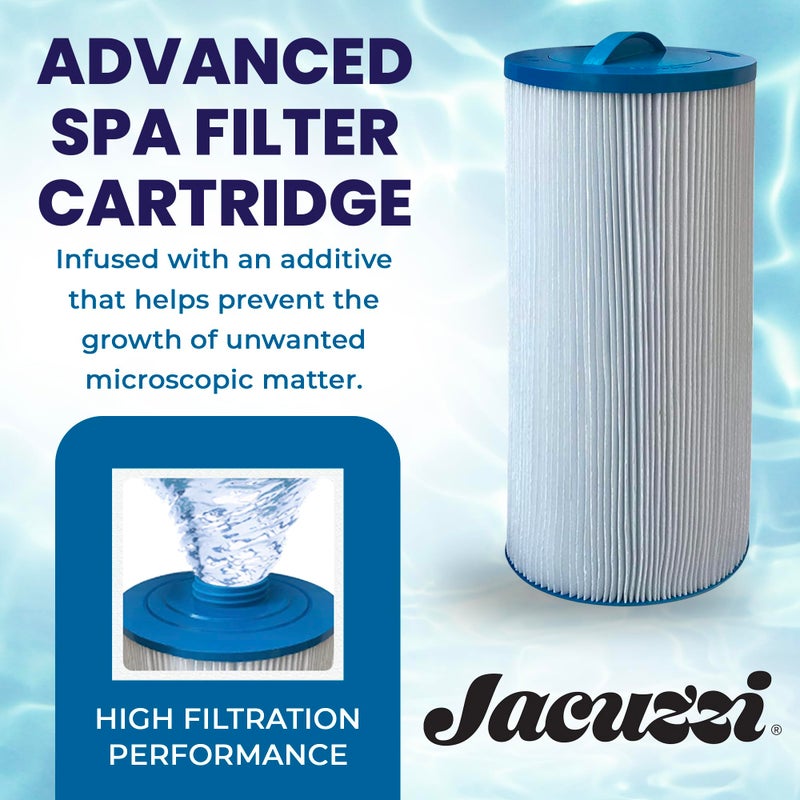 Jacuzzi ProClear 6000-383AJ Hot Tub Replacement Filter Cartridge Fits J-300, J-400, J-500, J-LX (2002+) - Hydro Filter with Twist-Off Cap, OEM Accessories & Replacement Parts, 60 Sq Ft, 1 Pack - Image 2