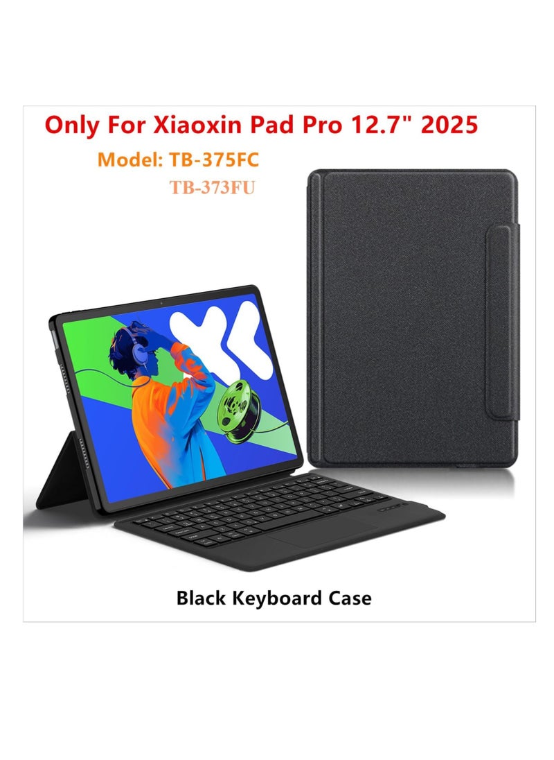 Touchpad Bluetooth Keyboard Case Compatible with Lenovo Xiaoxin Pad Pro 12.7 inch 2025 TB373FU TB375FC Tablet