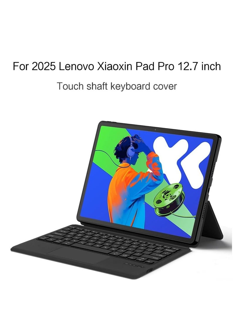 Touchpad Bluetooth Keyboard Case Compatible with Lenovo Xiaoxin Pad Pro 12.7 inch 2025 TB373FU TB375FC Tablet
