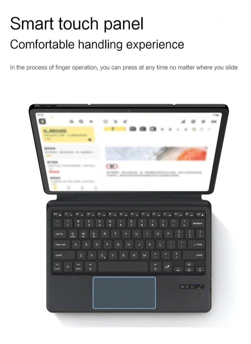 Touchpad Bluetooth Keyboard Case Compatible with Lenovo Xiaoxin Pad Pro 12.7 inch 2025 TB373FU TB375FC Tablet