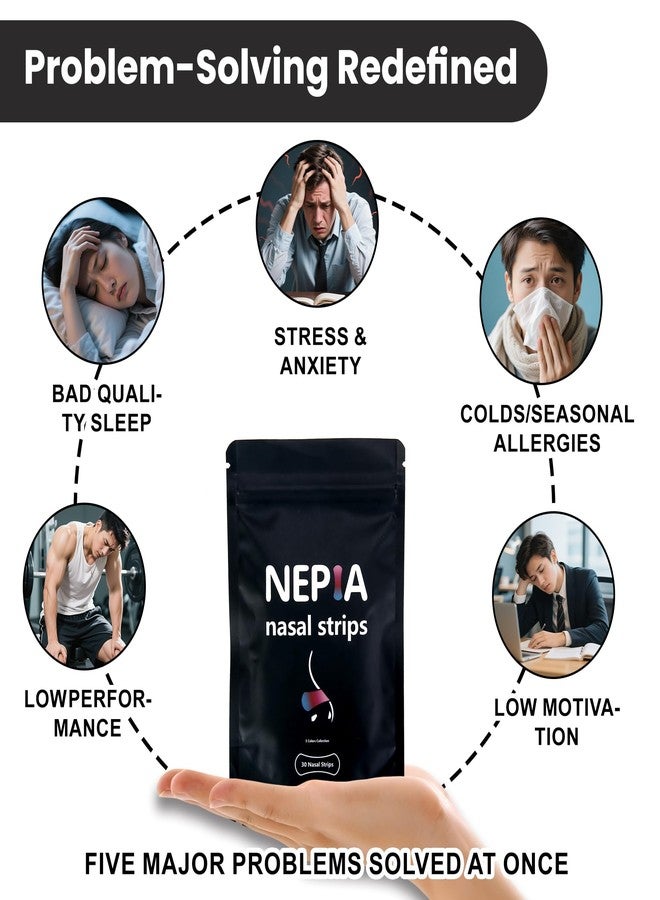 Nepia Hypoallergenic Nasal Strips for Sleeping, 30-Pack Nose Strips for Better Breathing, Instant Nasal Congestion Relief for Colds & Allergies, Latex-Free & Drug-Free - Image 4
