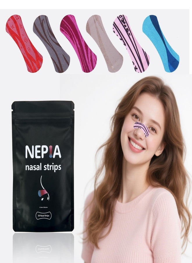 Nepia Hypoallergenic Nasal Strips for Sleeping, 30-Pack Nose Strips for Better Breathing, Instant Nasal Congestion Relief for Colds & Allergies, Latex-Free & Drug-Free - Image 1