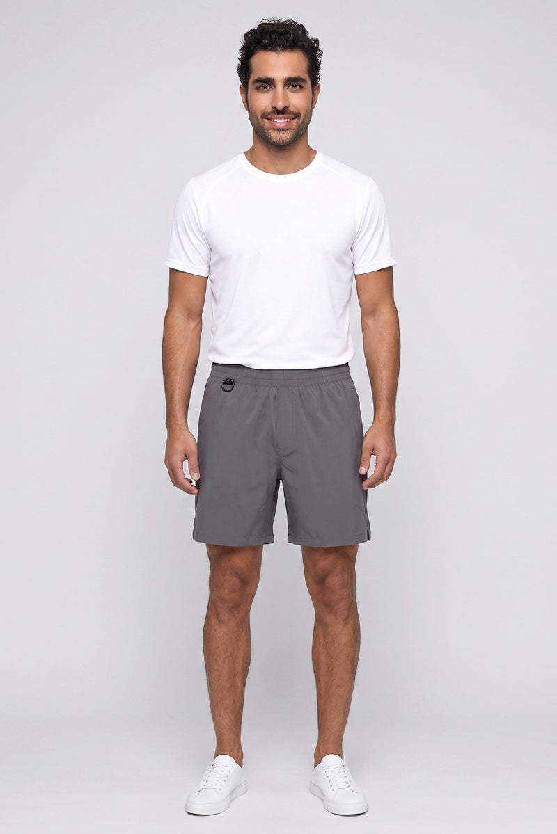 Unipro Men 6 Inseam Sportswear Fit Training Shorts, Grey - Image 2