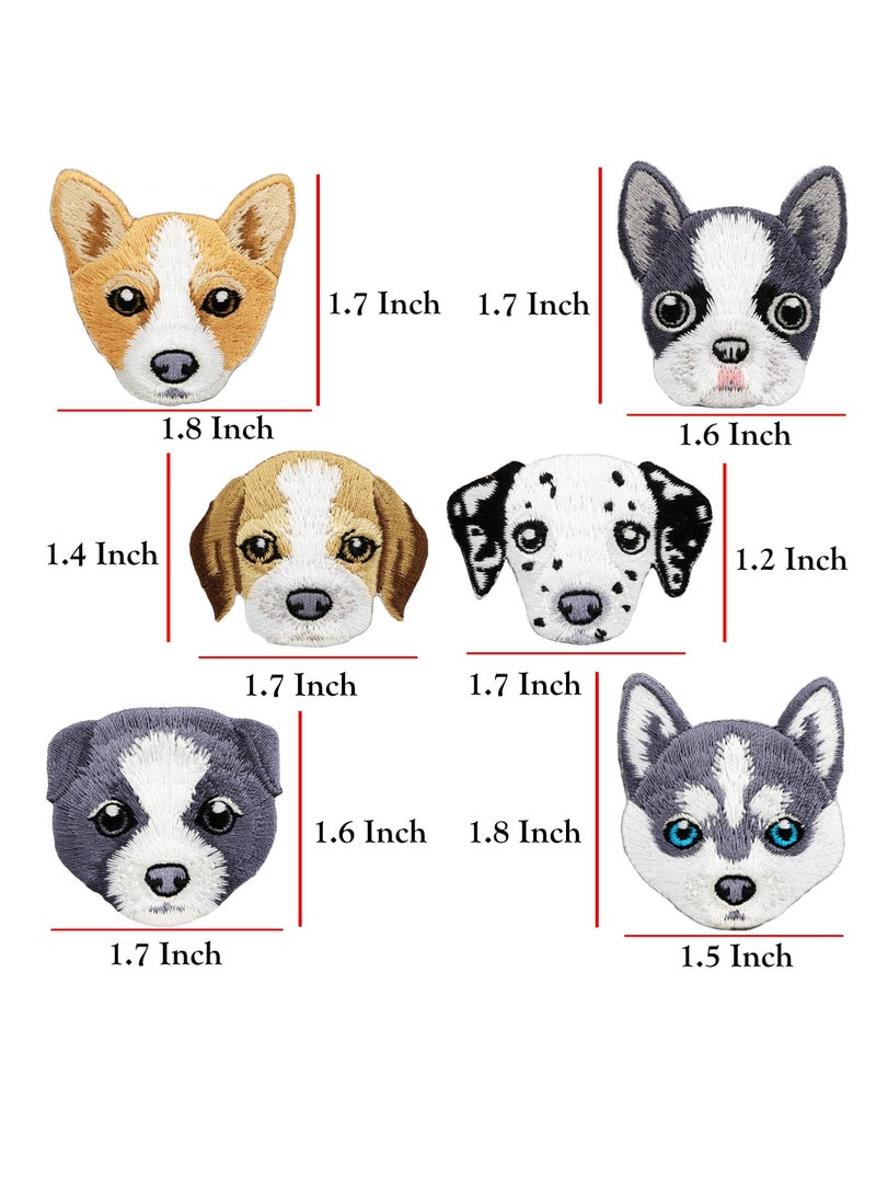Embroidered Iron on Patches, 6 Pcs Pet Dog Cute Sew On Applique Patches for Clothing, Patch for Clothing Sew On Set, Iron on Patches for Jeans Clothing Hats Bags Arts Crafts - Image 5
