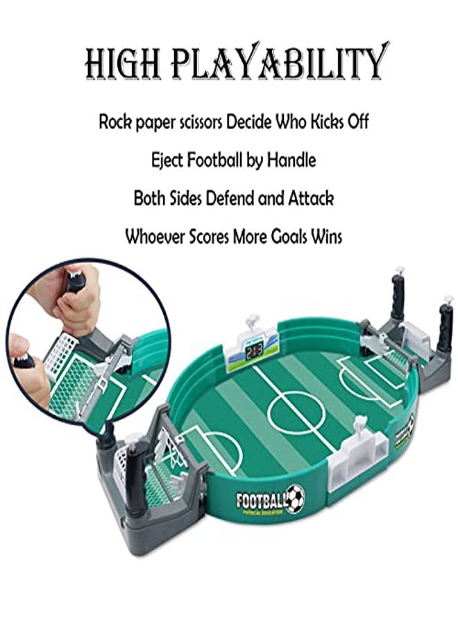 Mini Foosball Games, Tabletop Football Game Set for Kids, Desktop Soccer Game with 4 Footballs - Image 1