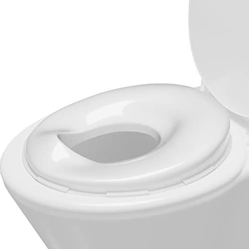 TECHHARK® Baby Potty Training Toilet Seat for Boys And Girls Kids, Non-Slip with Splash Guard, Fits Round & Oval Toilets, Free Includes Storage Hook (BLACK SEAT) - Image 5