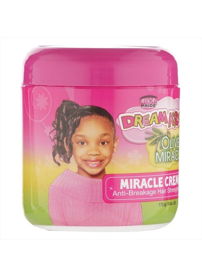 African Pride Dream Kids Olive Miracle Creme Anti-Breakage Hair Strengthener - Helps Strengthen, Condition & Protect Hair, Contains Olive Oil, 6 Oz  - Image 2
