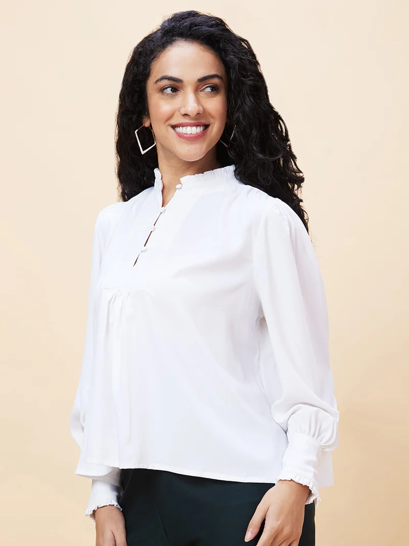 globus Women High Neck Regular Top