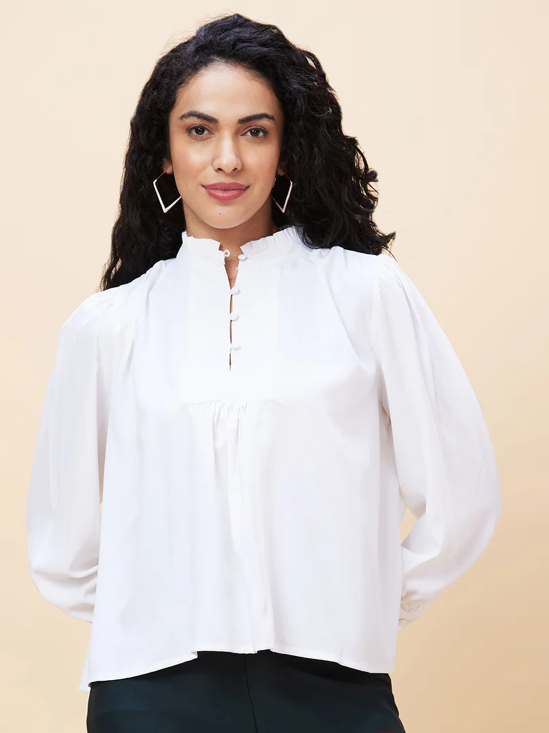 globus Women High Neck Regular Top