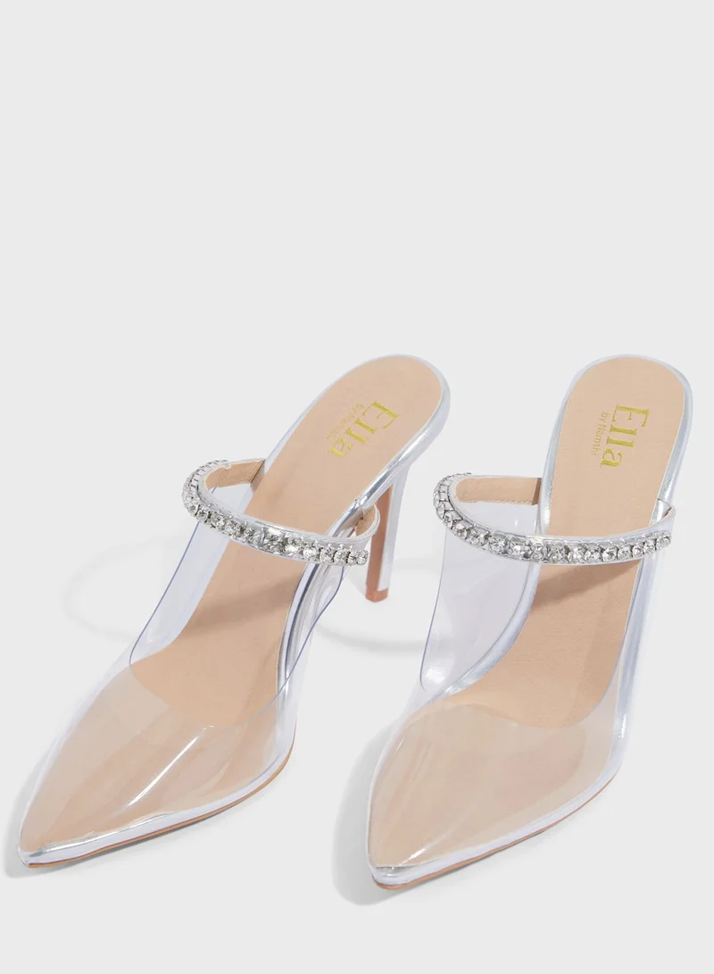 Ella Limited Edition Clear High Heel Pump With Diamante