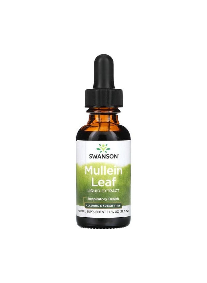 SWANSON Mullein Leaf Liquid Extract, Sugar Free, 1 fl oz (29.6 ml) 