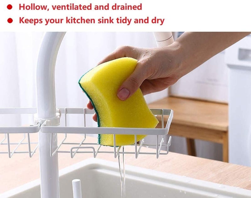 Rasikvar2 PCS Faucet Storage Soap Sponge Dish Hanging HolderMultifunctional Clamp Metal Sink Caddy Organizer Drainer Rack for Kitchen Bathroom Tap - Image 5
