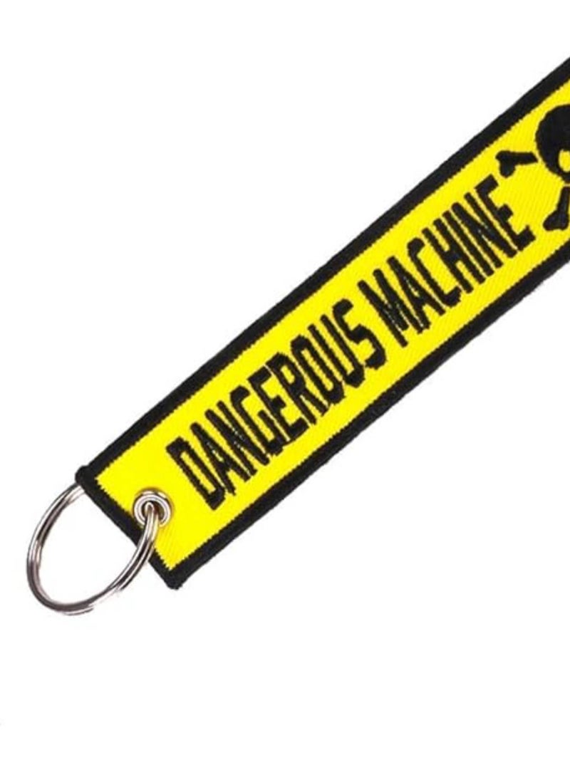 بيعتكلها سلسلة مفاتيح مطرزة للسيارات والدراجات النارية، سلسلة مفاتيح Chaveiro، هدايا للأصدقاء، سلسلة مفاتيح أنيقة وعصرية (Dang Machine) - Image 2