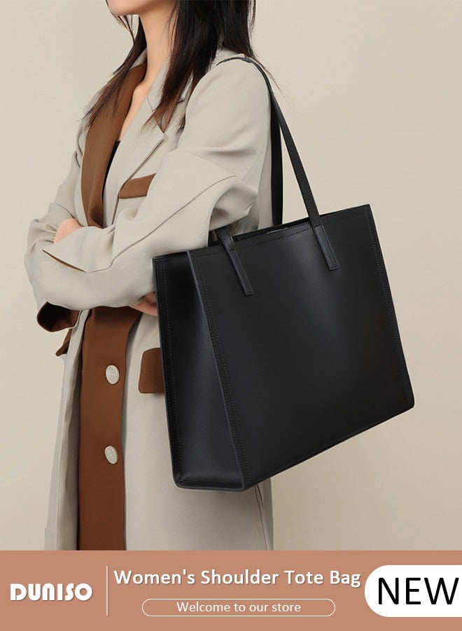 DUNISO Women Laptop Tote Bag 14 Inch Computer Tote Bag Purse Shoulder Bag, Computer Briefcase Shoulder Bag, Large Capacity Messenger Bag, Casual Laptop Bag for Office, Shopping, Travel Daily Use - Image 1