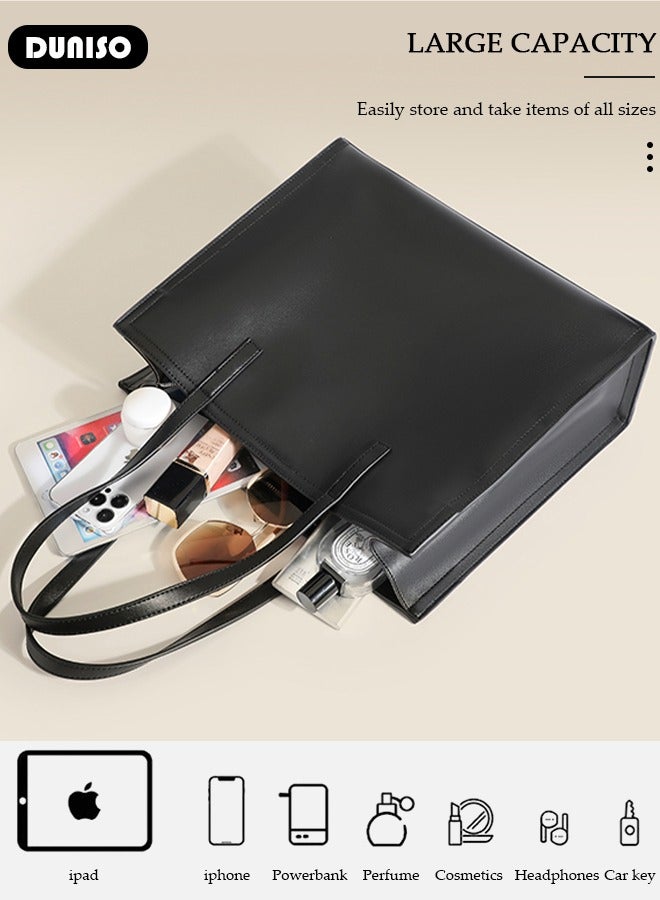 DUNISO Women Laptop Tote Bag 14 Inch Computer Tote Bag Purse Shoulder Bag, Computer Briefcase Shoulder Bag, Large Capacity Messenger Bag, Casual Laptop Bag for Office, Shopping, Travel Daily Use - Image 5