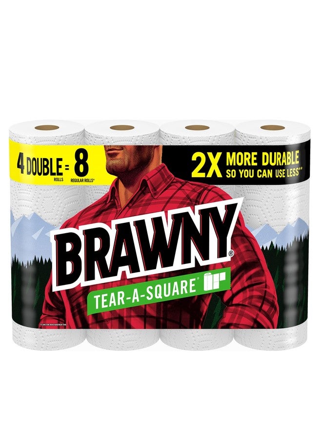 BRAWNY® TEAR-A-SQUARE® PAPER TOWELS, 4 DOUBLE ROLLS - Image 1