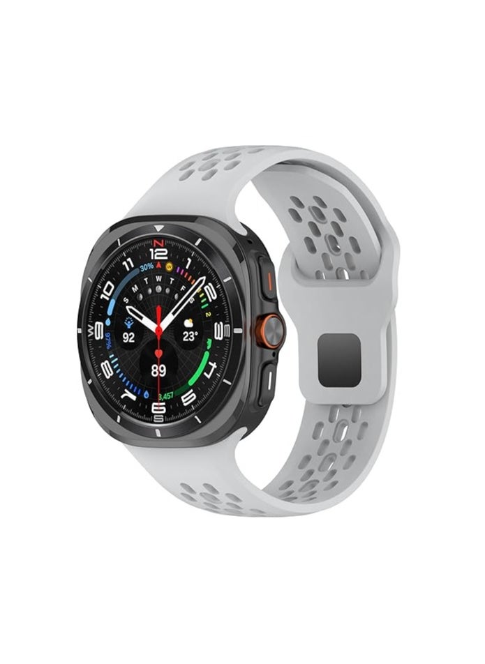 MOCOM - Silicone Watch Band for Samsung Galaxy Watch Ultra 47mm, Soft Breathable Replacement Strap for Galaxy Watch Ultra 47mm, Waterproof Wristband Smartwatch Accessories - Image 1