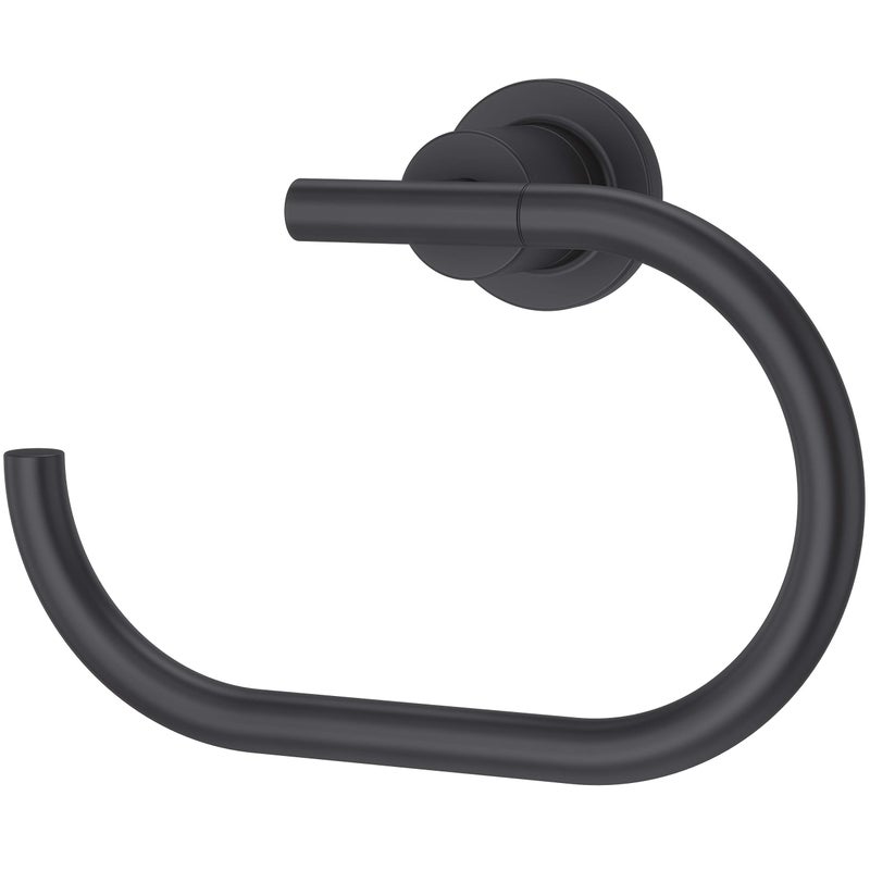 Pfister Contempra Matte Black Towel Ring for Bathroom BRBNC1B