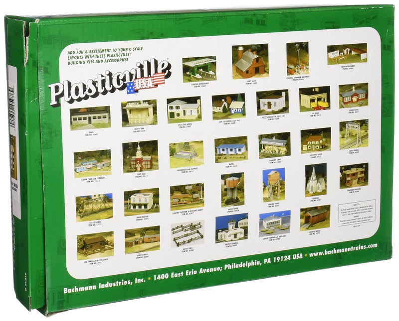 Bachmann Trains - PLASTICVILLE U.S.A. BUILDINGS – CLASSIC KITS - UNION STATION - O Scale , Green - Image 2