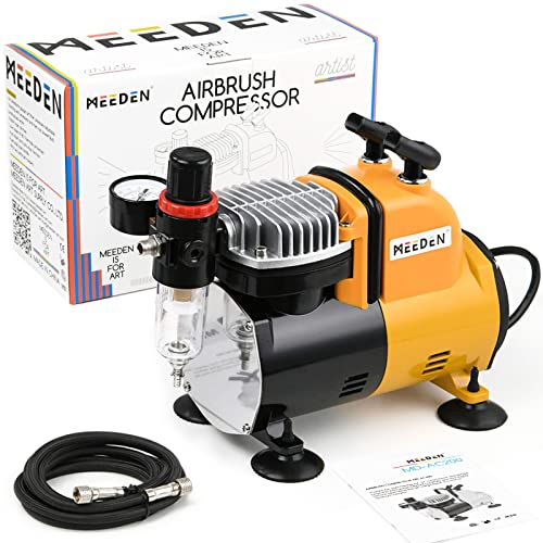 MEEDEN Airbrush Compressor Kit - 1/5 HP Quite Air Compressor for Model Painting with 6 Feet Hose - Image 1