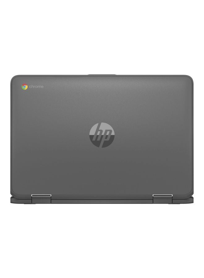 HP لابتوب كروم بوك x360 11 G1 EE بشاشة مقاس 11.6 بوصة ومعالج سيليرون N3350 / ذاكرة رام 4 جيجابايت / محرك أقراص ببطاقة ذاكرة eMMC سعة 32 جيجابايت / بطاقة رسومات إنتل 500 بدقة عالية الوضوح / نظام تشغيل كروم أو إس / إصدار عالمي اللغة الإنجليزية أسود - Image 2