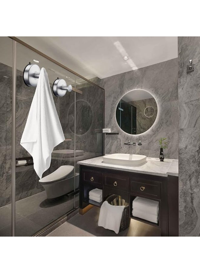 دي جي واي بي DGYB شفط كأس السنانير مجموعة من 2 مناشف النيكل المصقول السنانير للحمامات للماء غير القابل للصدأ دش السنانير للاستحمام الداخلي 15 رطل السنانير الحمام للمناشف - Image 3