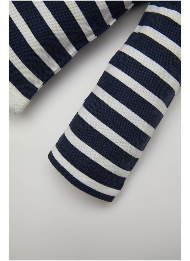 DeFacto - Babyboy New Born Regular Fit Polo Neck Knitted Long Sleeve Snap Body - Image 1