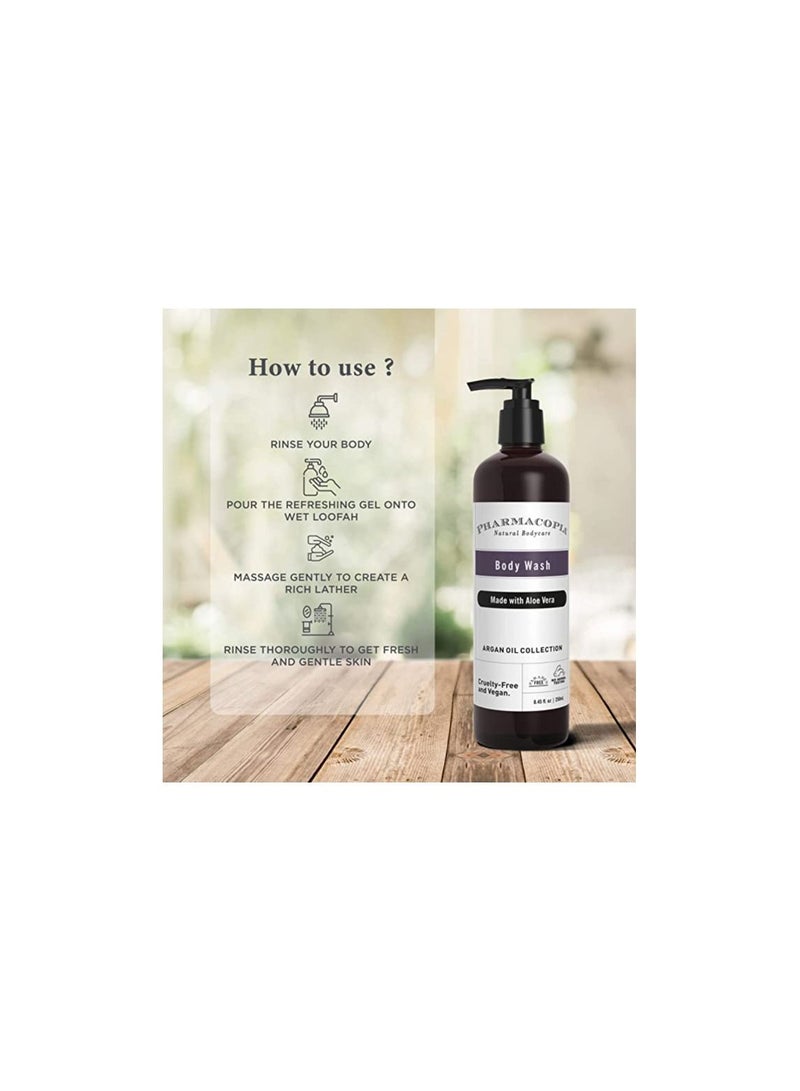 Kimirica Pharmacopia Argan Oil and Aloe Vera Organic Body Wash 250 ml - Image 4