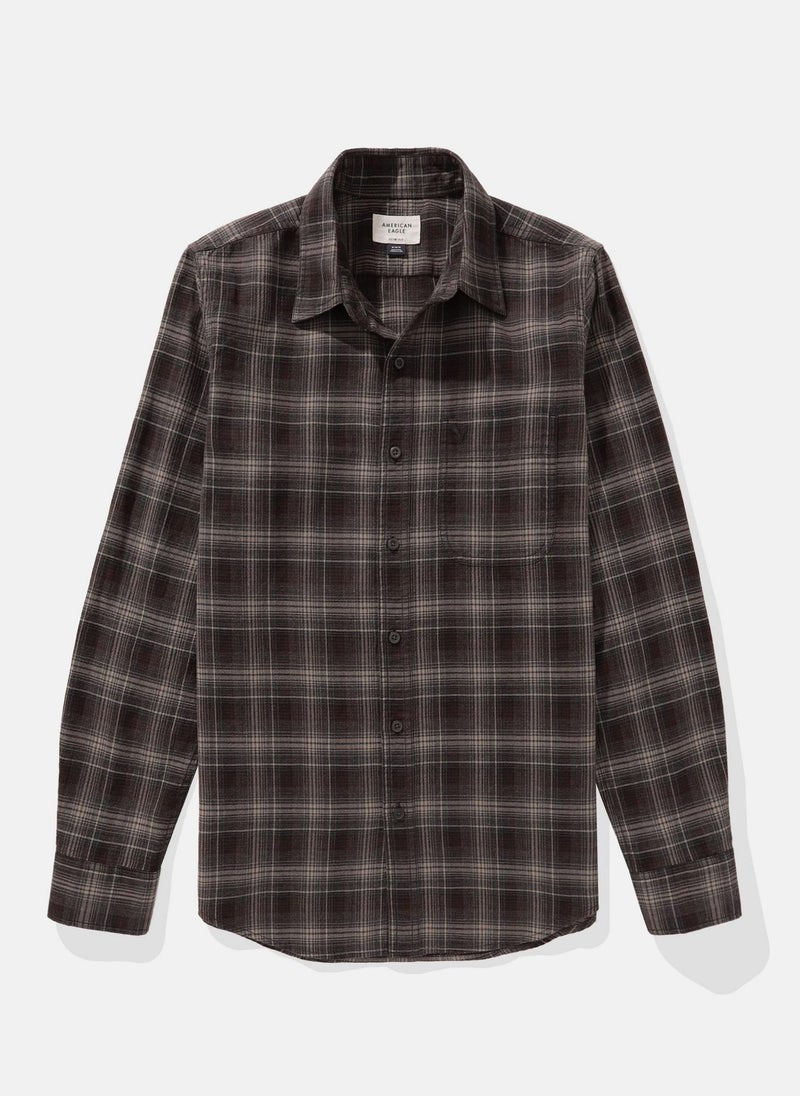 American Eagle - AE Plaid Slim Fit Everyday Button-Up Shirt - Image 1