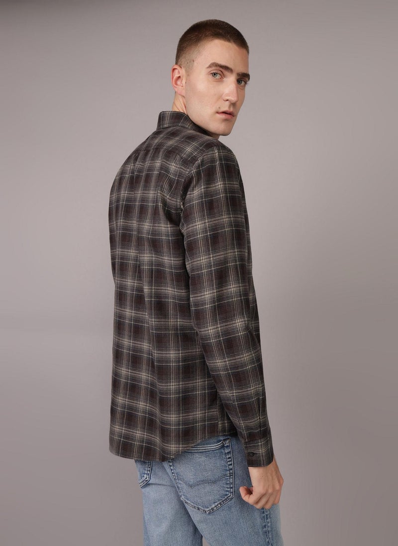 American Eagle - AE Plaid Slim Fit Everyday Button-Up Shirt - Image 1