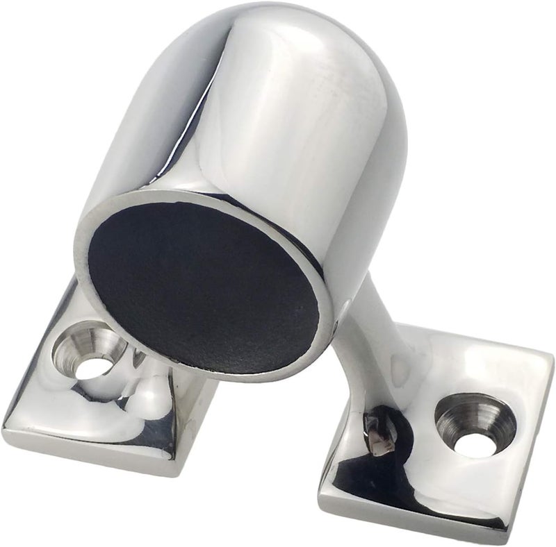 keehui 316 Stainless Steel Marine Grade Boat Hand Rail Fitting 1" OD Tube 90 Degree End Stanchion - Image 5