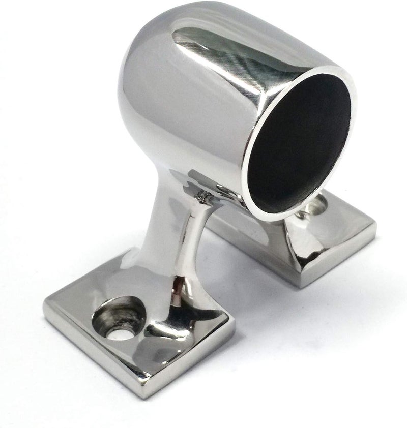 keehui 316 Stainless Steel Marine Grade Boat Hand Rail Fitting 1" OD Tube 90 Degree End Stanchion - Image 1