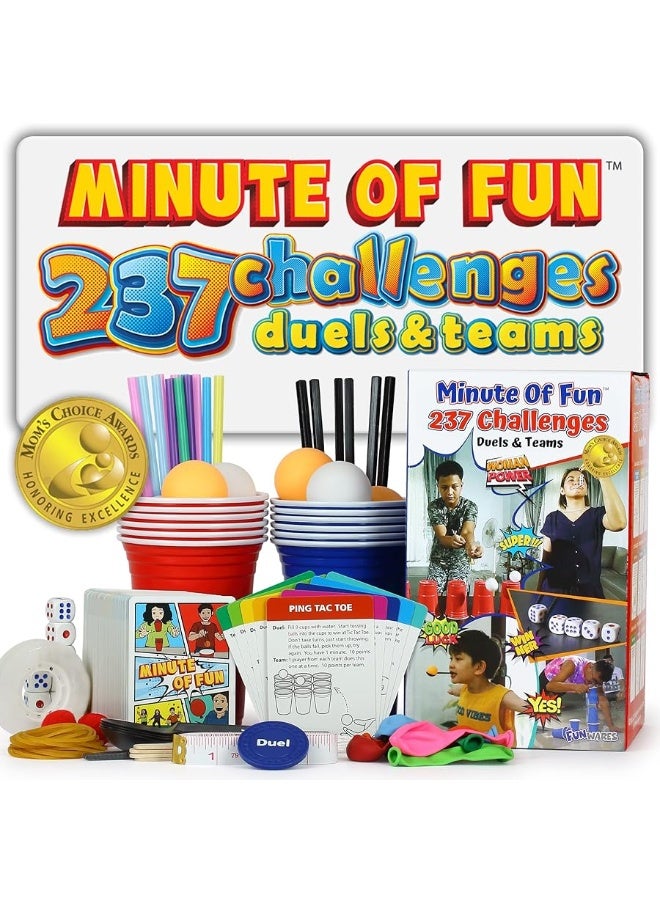 Funwares Minute of Fun Game  237 Minute to Win It Games for Kids Adults Teens and Families Game Night Gift for Home Birthdays or Travel is Included 212 Players - Image 3