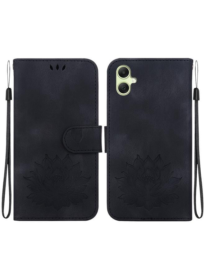 erorex Case For Samsung Galaxy A05 Lotus Embossed Leather Phone Case  - Image 1
