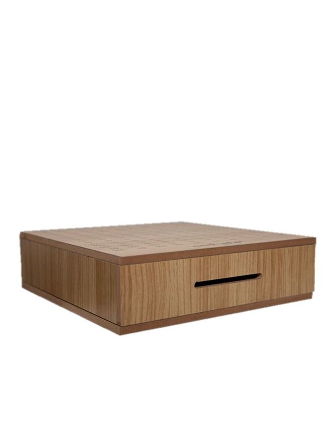 Elite Dose - 10,000 Dirham High Quality Transparent Brown Wooden Square Money Piggy Savings Bank Coin Box - Image 1