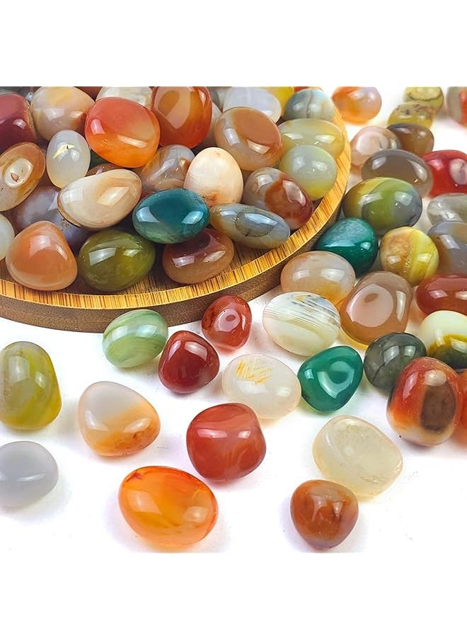 The Bros Decorative Polished Rocks, 0.5 lb Colorful Pebbles, 0.8-1.5 cm Natural Mixed Color River Rocks for Plants, Fish Tank Rocks, Garden Rocks, Vase Fillers, Outdoor Decorative Stones and Landscaping Rocks  - Image 1
