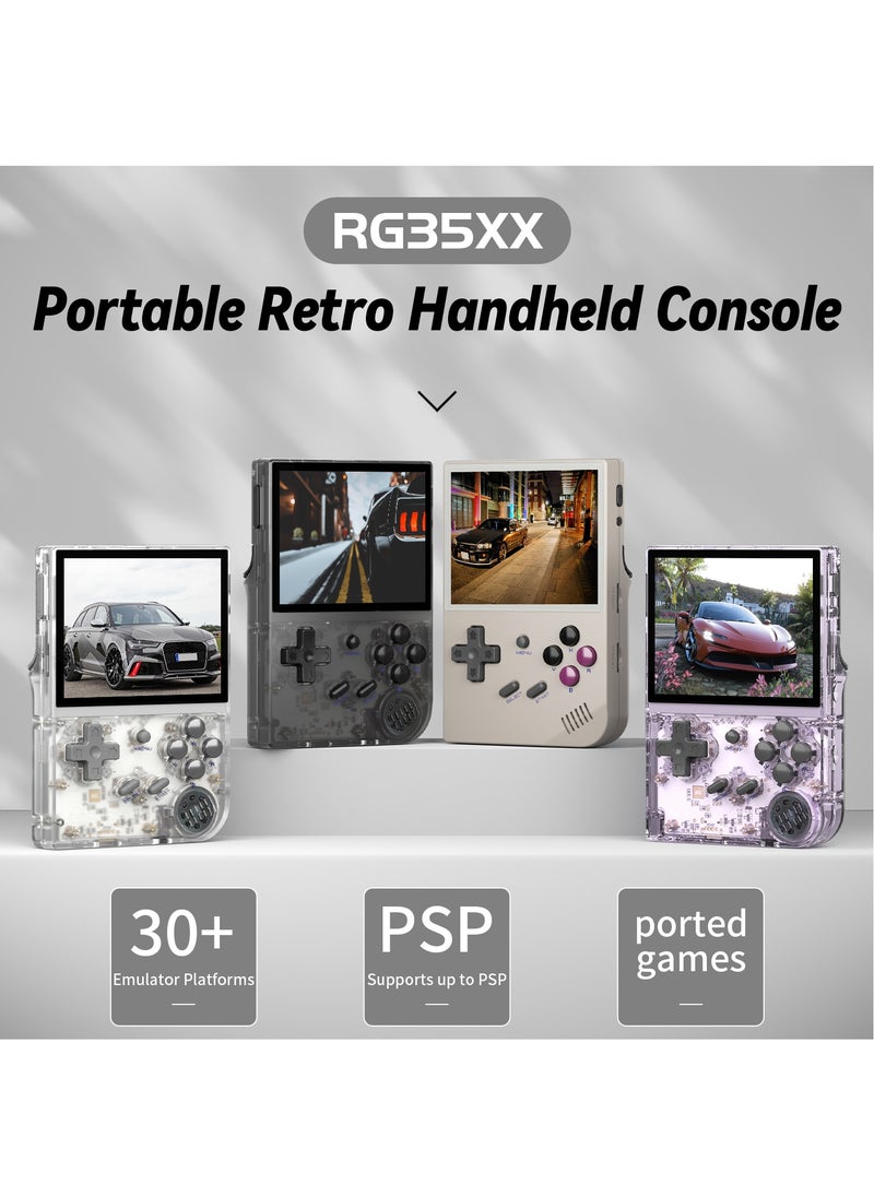ANBERNIC  RG35XX 2024 New Version Retro Handheld Game Console, Upgraded Chip, Linux System 3.5-Inch IPS Screen Built-in 128G TF Card and 13000+ Classic Games, Support HDMI TV Output (Purple 128G)  - Image 2