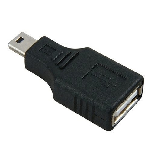 Cuziss 2 Pack USB 2.0 Type A to Mini USB 5-Pin Type B Female/Male Adapter - Black - Image 2