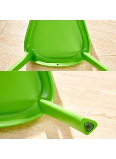 LANNY Jeffcoco Furniture back hole design stackable chair Injection processing Fixed leg plastic leisure chair outdoor/indoor outside/inside Patio/Garden chair Water/sun proof Dining chair (Green 1 piece)  - Image 5