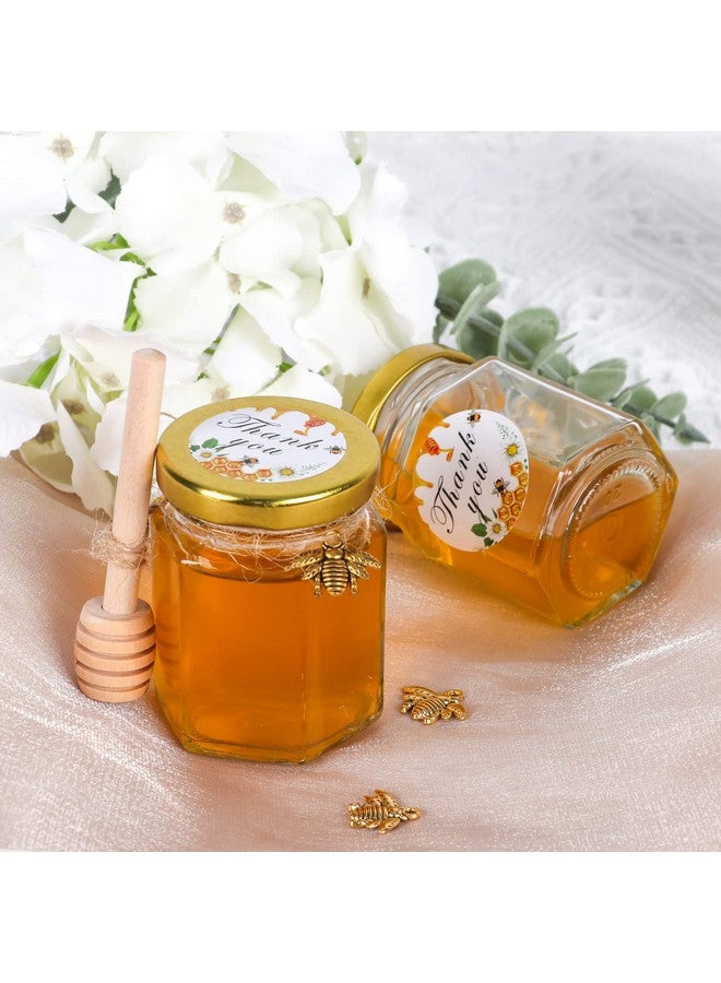 AuroTrends 3oz Mini Honey Jars with Dipper 30Pack, Empty Glass Jars for Baby Shower Favors/Wedding Favors for Guests Bulk-Mini Jars with Wooden Dippers (3oz-30Pack) - Image 5